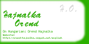 hajnalka orend business card